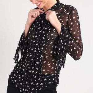 Denim & Supply Blouse Black with White Stars